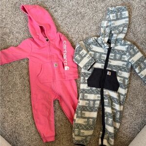 Carhartt Baby One Piece Set - Pink and Gray